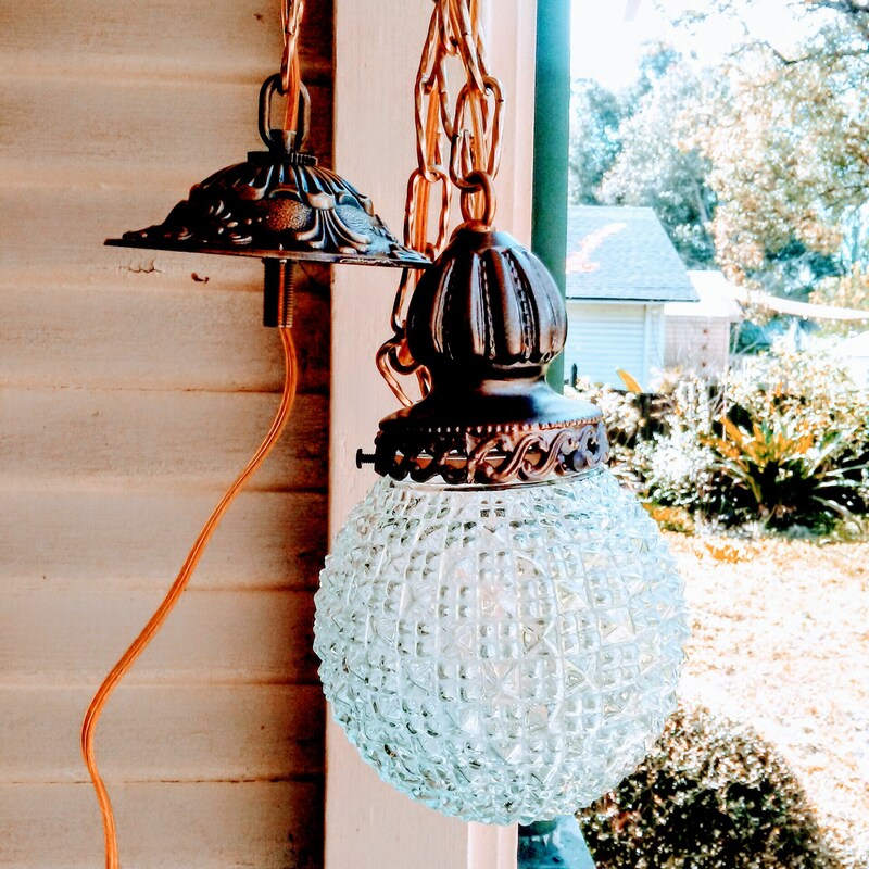 MCM Hanging Pendant Swag Lamp Light and 