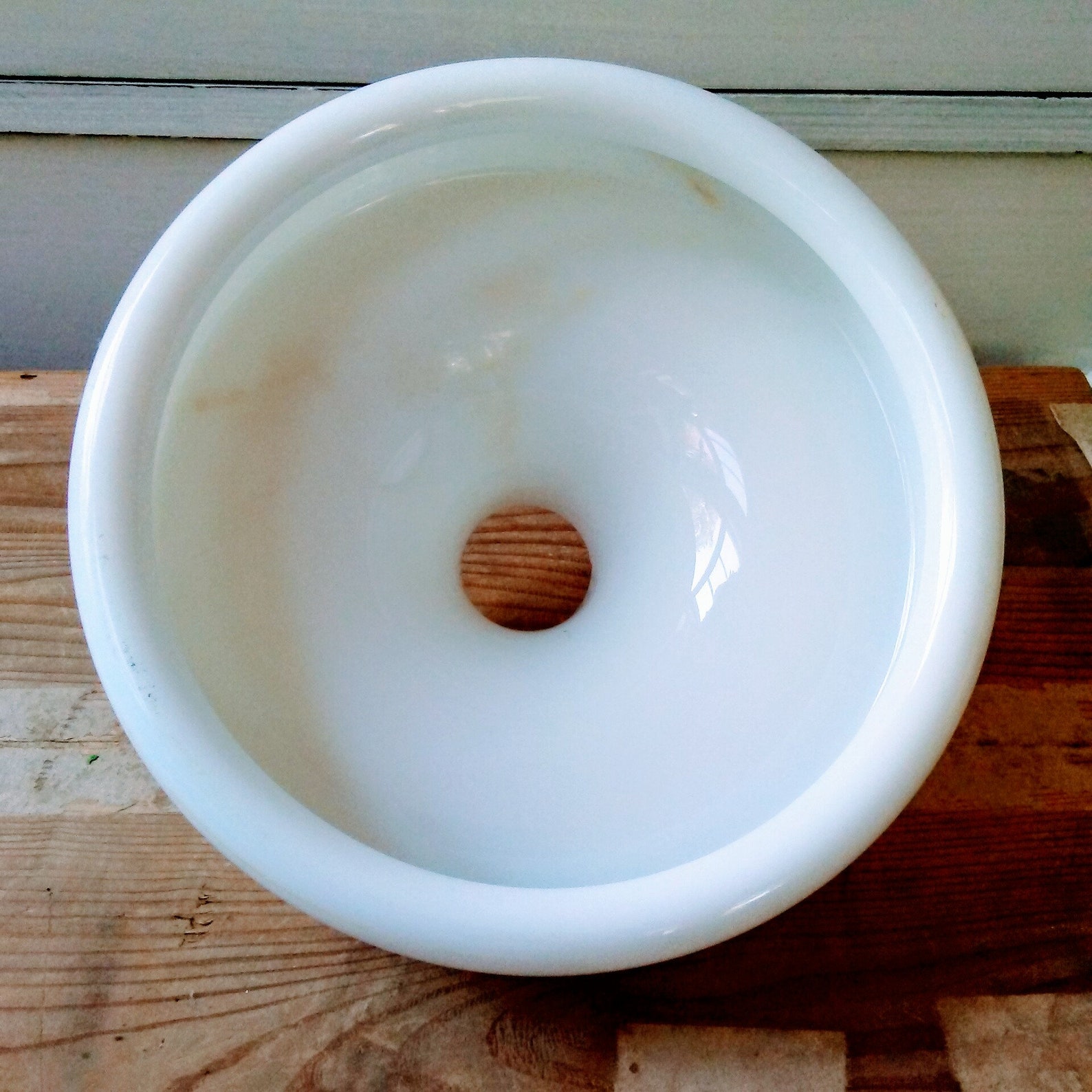Antique Thick Glass Dental Cuspidor Bowl Milk White Etsy