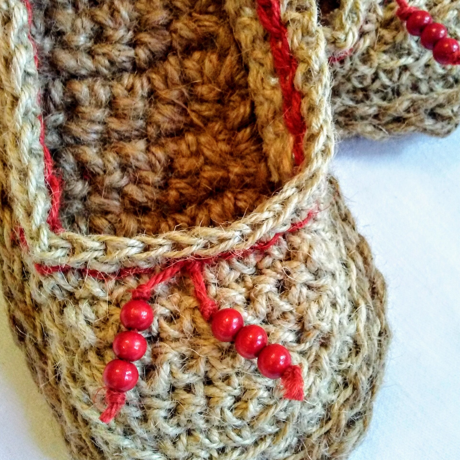 handmade espadrille ballet style with crocheted jute