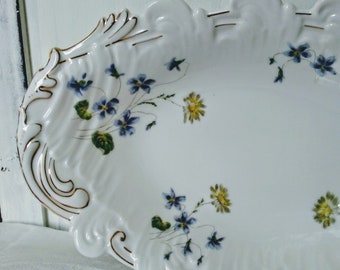 Early Porcelain Centerpiece Bowl with Fine Hand Painting