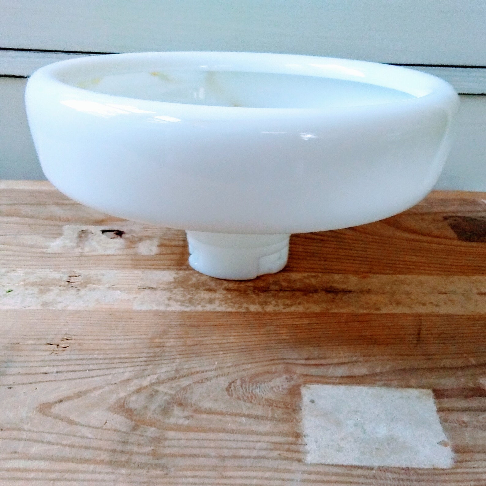 Antique Thick Glass Dental Cuspidor Bowl Milk White Etsy