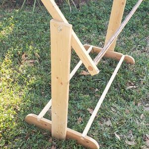 Handmade Rug Hooking or Needlepoint Frame Adjustable Free Standing Swivels Collapseable