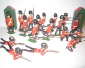Vintage Mid Century 18 pc Lot of Lead Toy British Soldiers Made in England