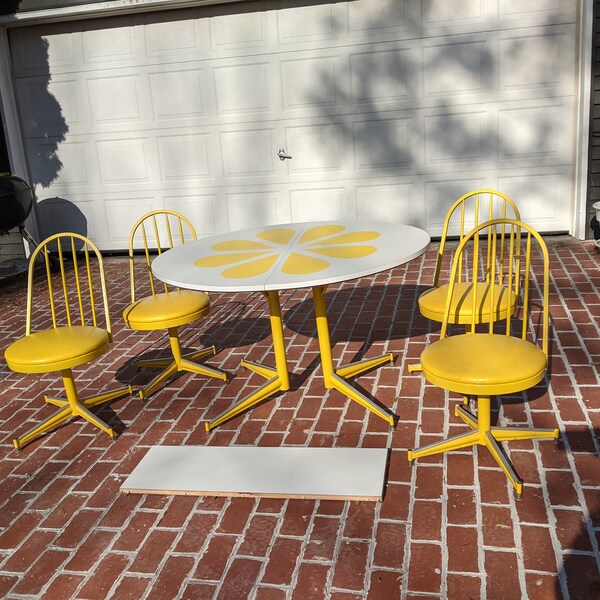 70s Dining Table and Chairs - Etsy