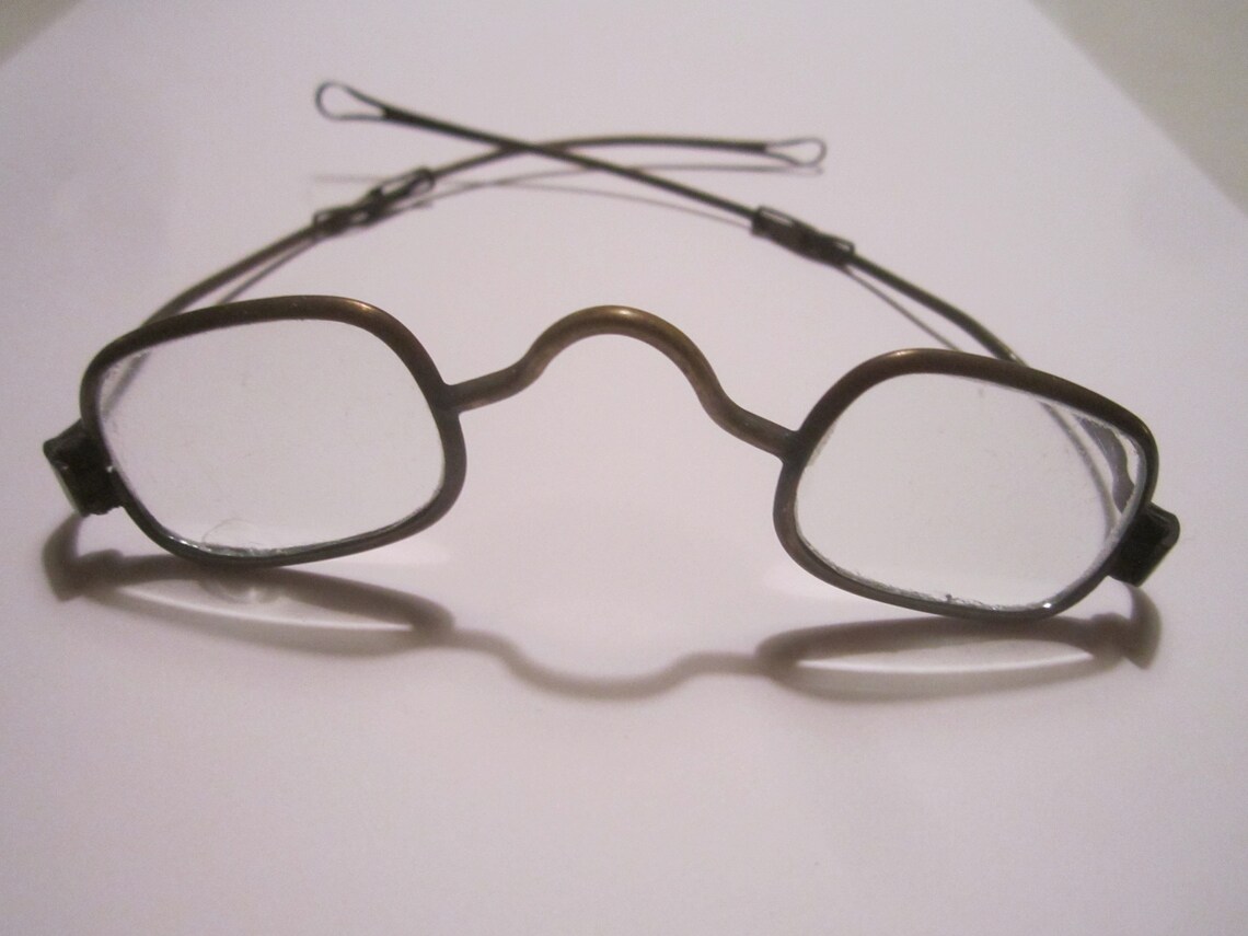 Antique 19c Brass Telescoping Spectacles Early Eyeglasses From Etsy