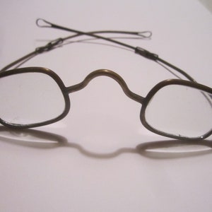 Antique 19c Brass Telescoping Spectacles Early Eyeglasses from Iowa Estate