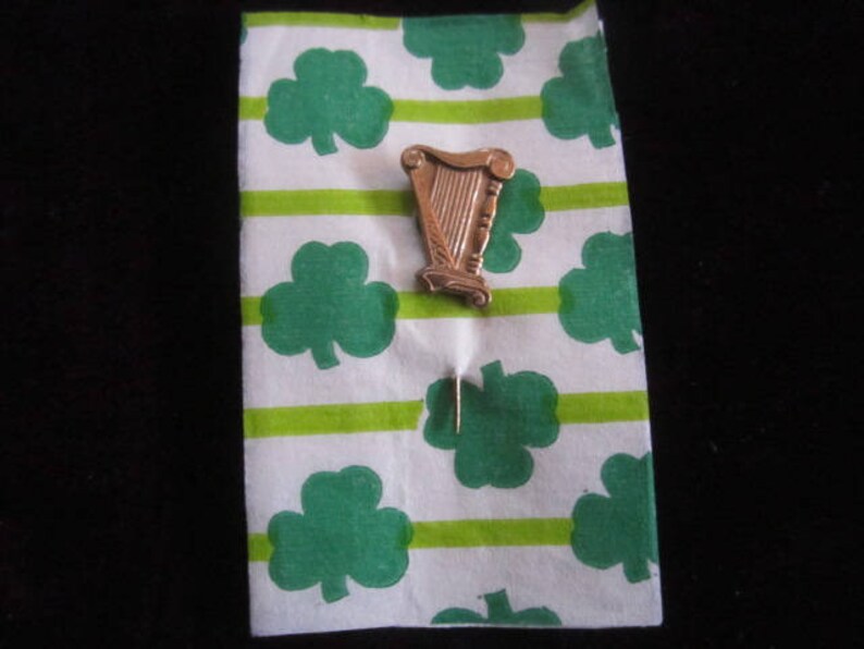 Vintage Irish Harp Goldtone Lapel Stick Pin No.1 Mint on Card Etsy