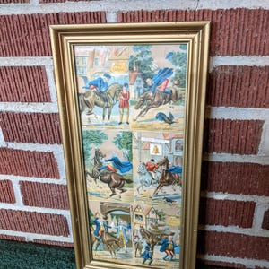 Antique Six Framed Amusing Post Cards of John Gilpin Scenes