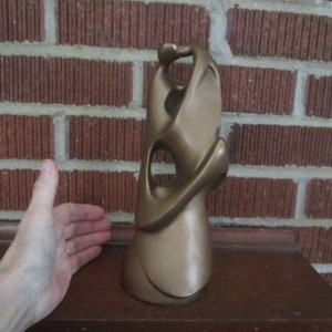 Modernist Abstract KISS Sculpture by Austin Signed Finster