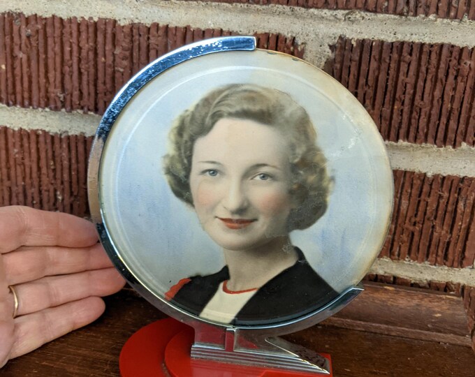Vintage Rare 1930s Art Deco Dura-frame Streamline Red Chrome and ...