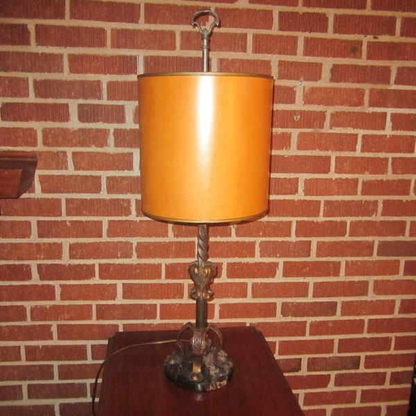 Black Cast Iron Table Lamp Etsy