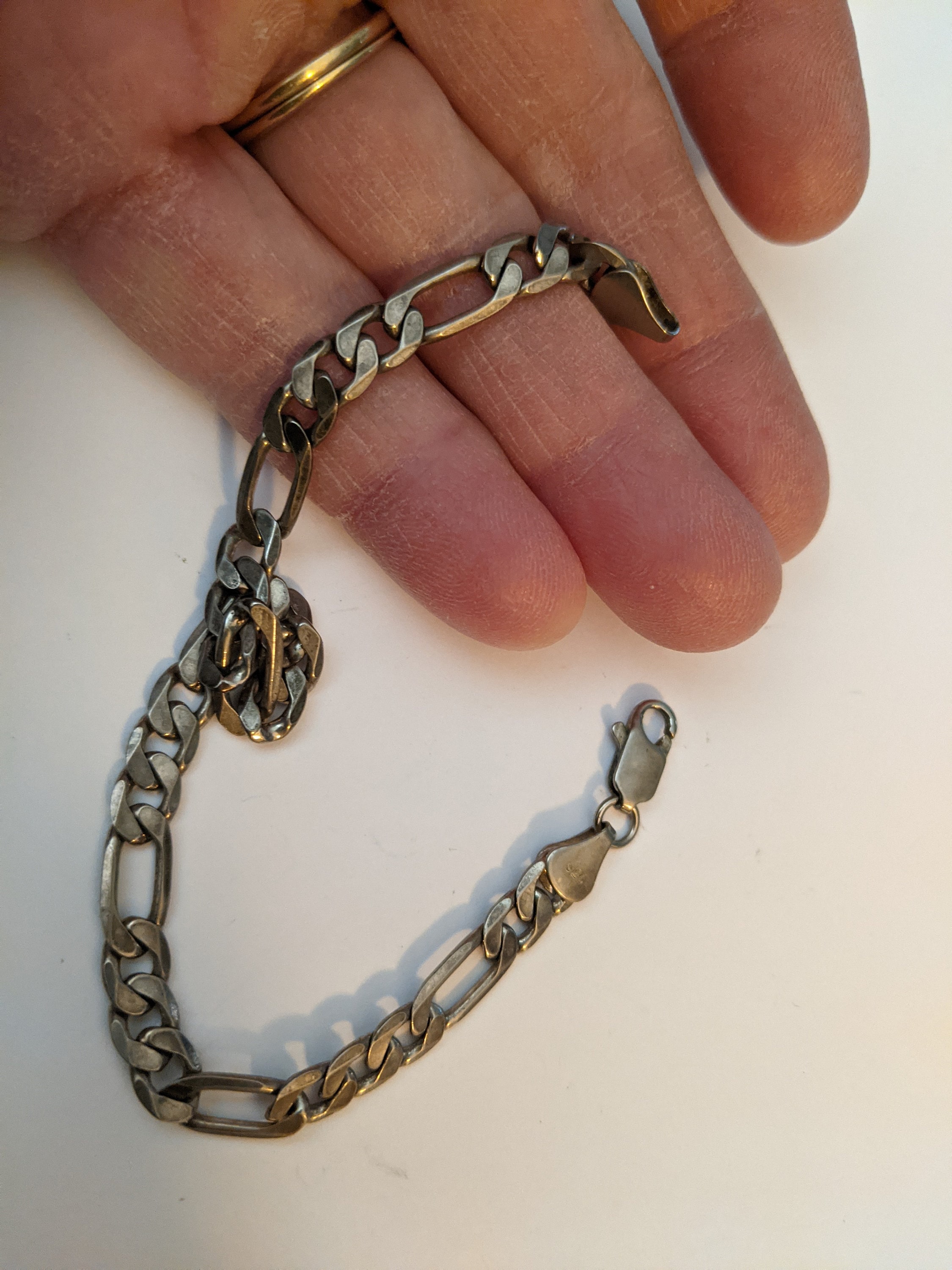 Sterling Silver Chain Link Bracelet Marked .925 No.3 - Etsy Sterling Silver Chain Link Bracelet Marked .925 No.3 - Etsy