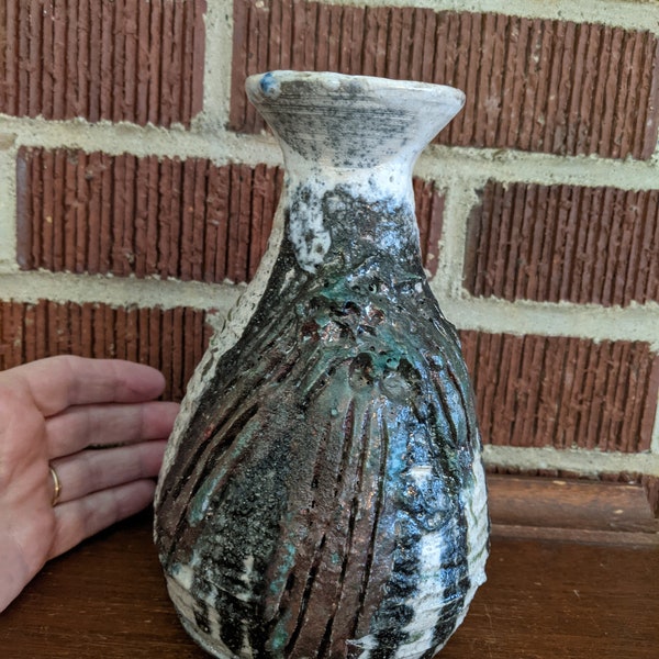 Vintage Brutalist Studio Pottery Vase