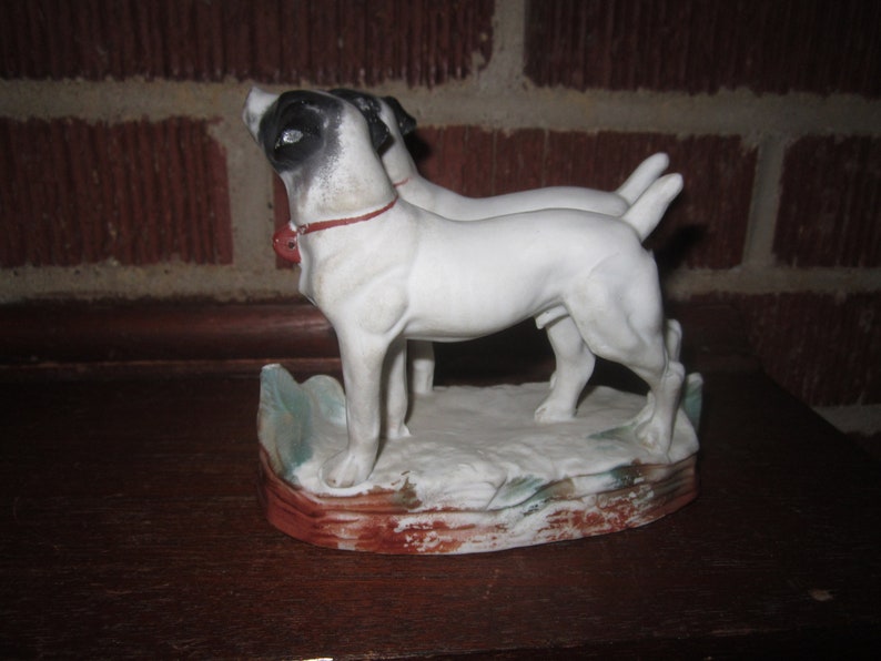 Antique Victorian Bisque Rat Terrier Dog Pair Figurine as | Etsy