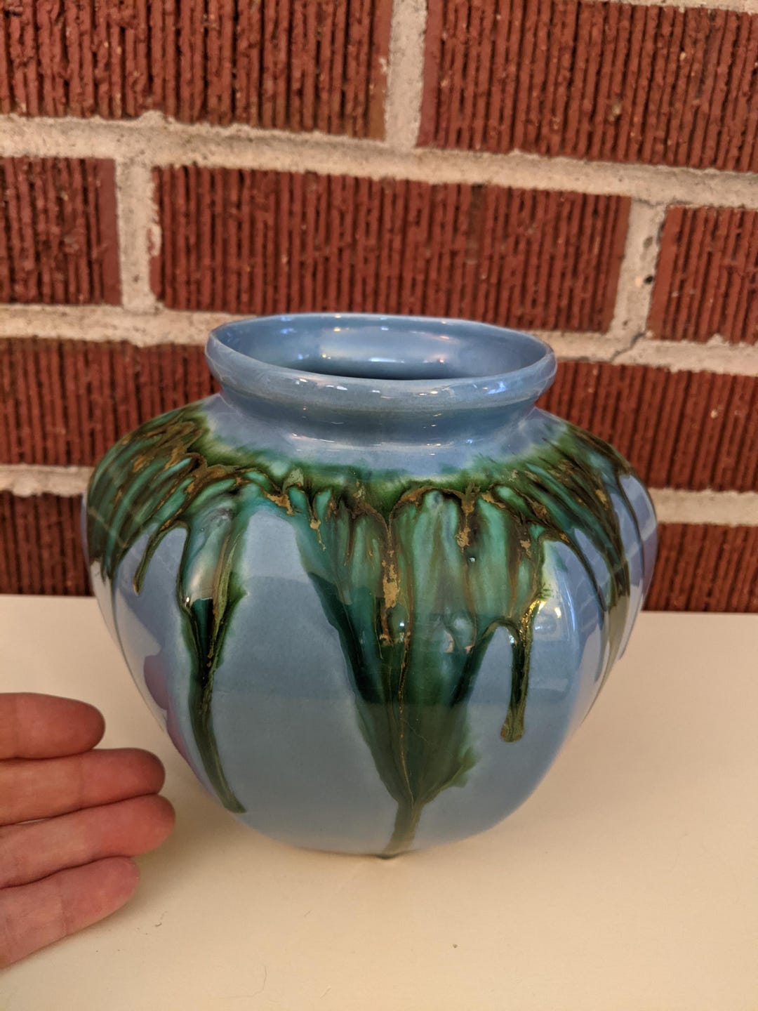 Vintage Gorgeous Royal Haeger Blue and Green Drip Glaze Pottery Vase - Etsy