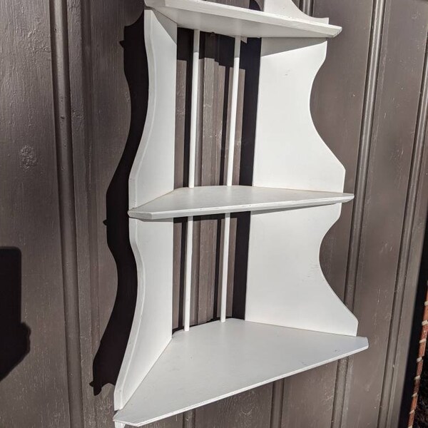 White Corner Shelf Etsy