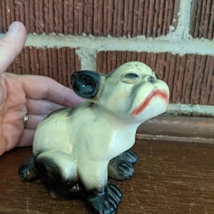 Vintage French Bulldog Carnival Chalkware Fair Prize (Chips