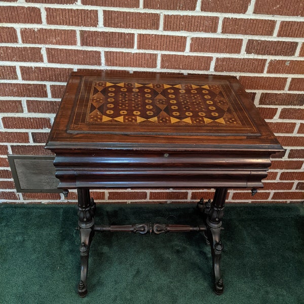 Antique Sewing Table Etsy