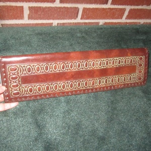 Vintage 1950s Tooled Brown Leather Folder with 1959 Intact Calendar Advertising Premium for Lido Toy Co.