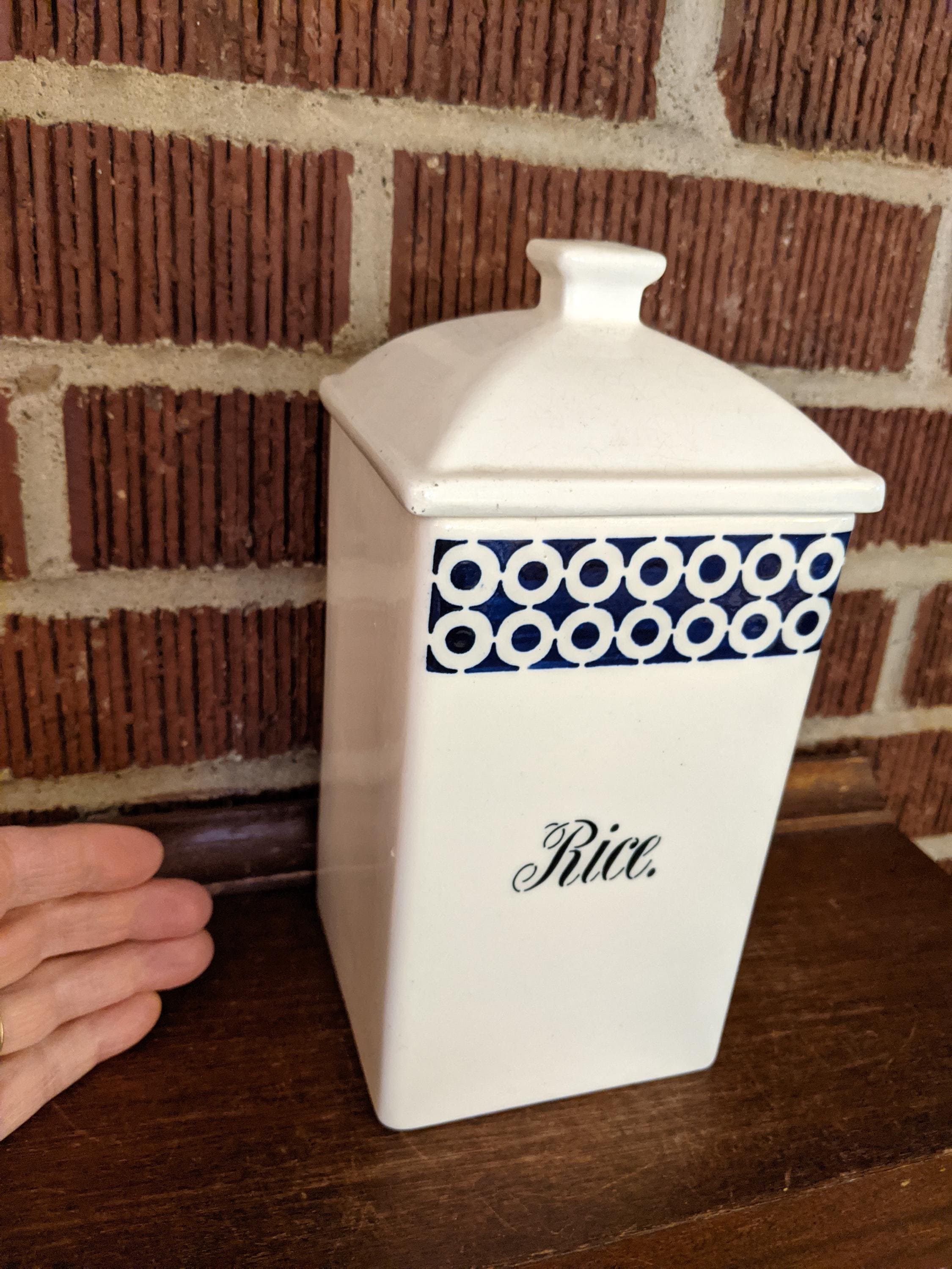 Antique Vintage Rice Canister - Etsy