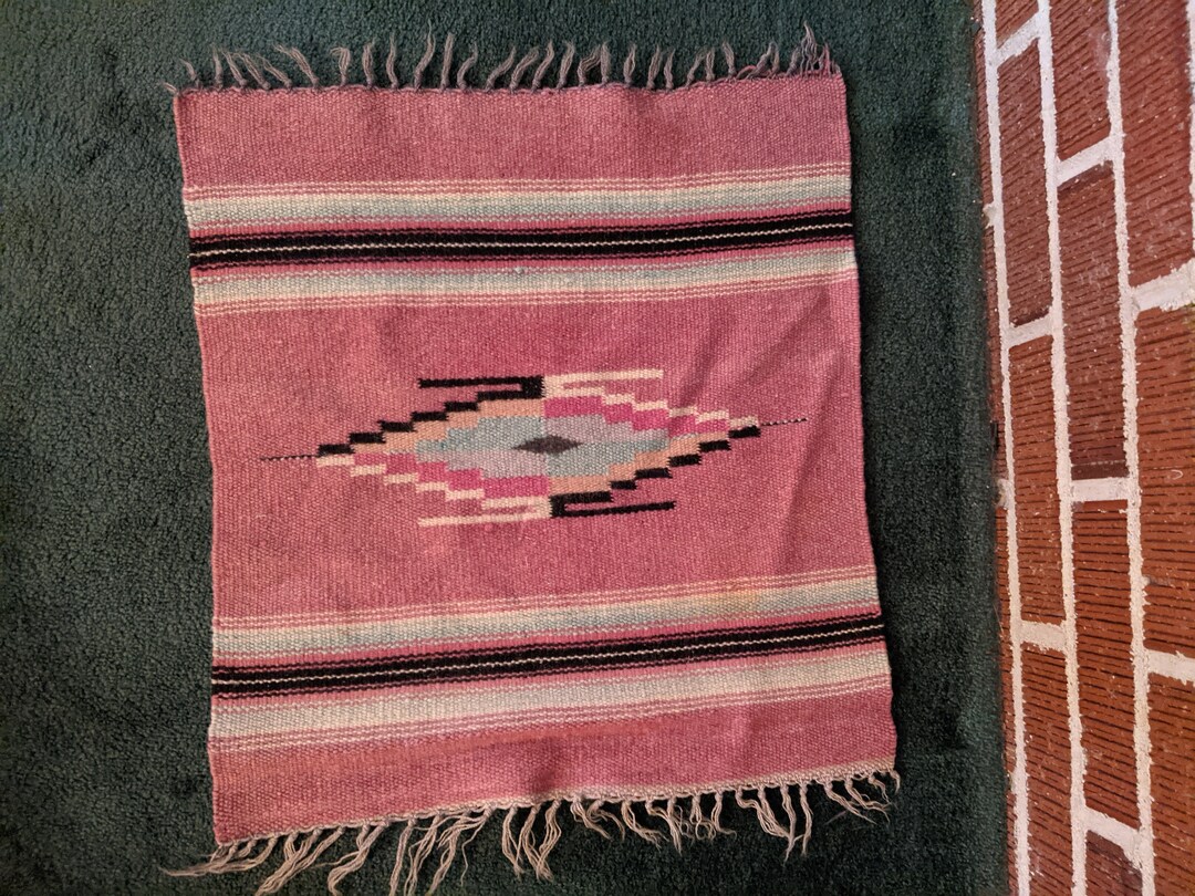 Vintage Chimayo 19 1/2 Wool Weaving Mat Southwestern Decor Wall Hanging Etsy