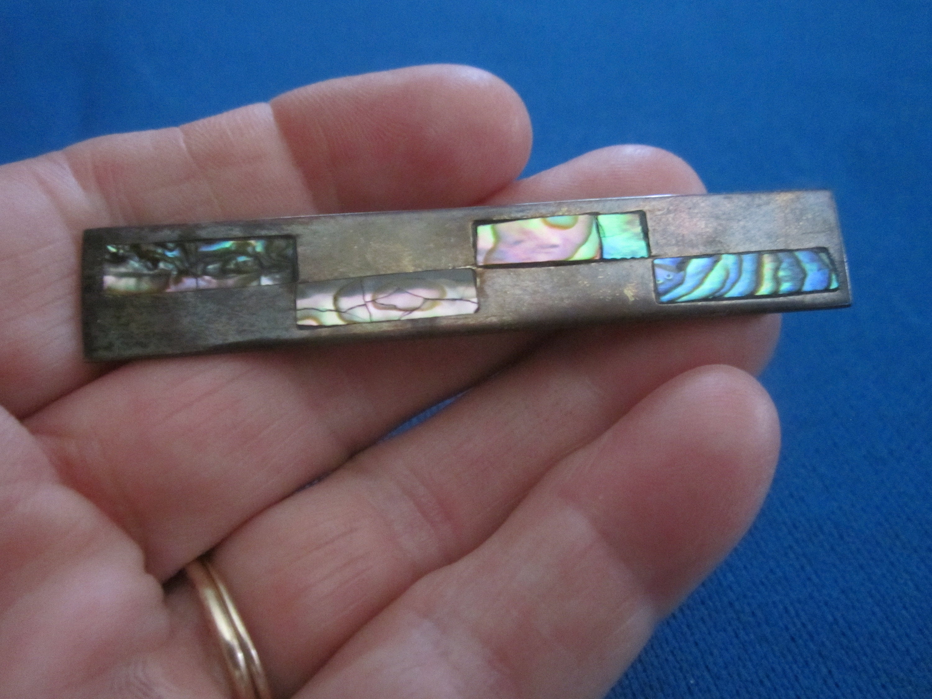 Attache-cravate En Argent Sterling – Poisson Style Vintage Fabriqué Au Mexique