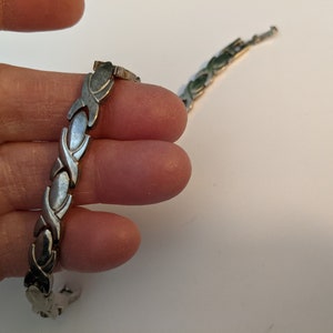 Sterling Silver Link Bracelet Marked .925 No.1