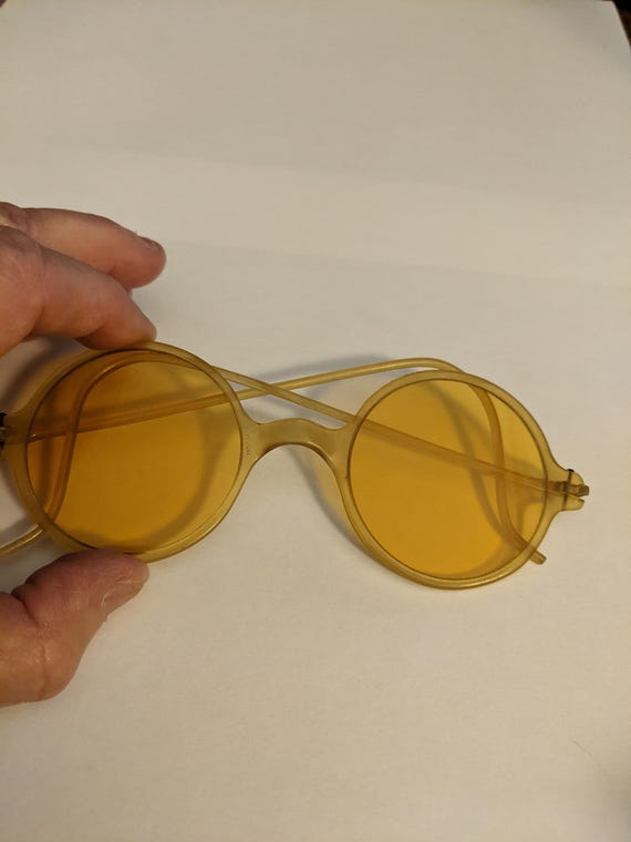 Gafas de sol antiguas de celuloide de color ambar de los anos 30 gafas protectoras de Willson Etsy Espana
