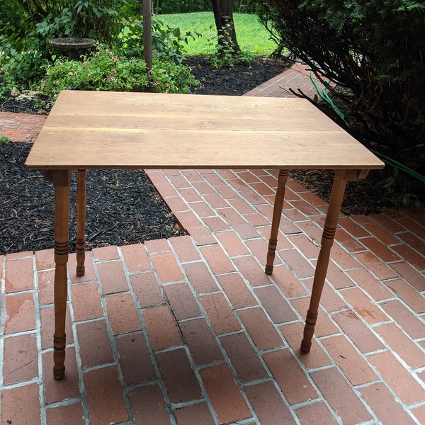 Antique Wood Folding Sewing Table - Etsy