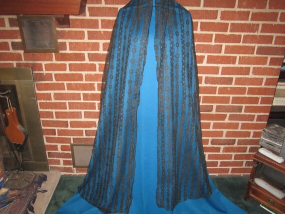 Antique Victorian Exquisite Black Chantilly Lace 1