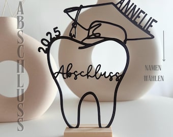 Zahnmedizin Abschluss Geschenk | Aufsteller für Zahnmedizinische Fachangestellte (ZFA) | Dekoration Zahntechnik Zahnarzt Zahnarzthelfer Zahn