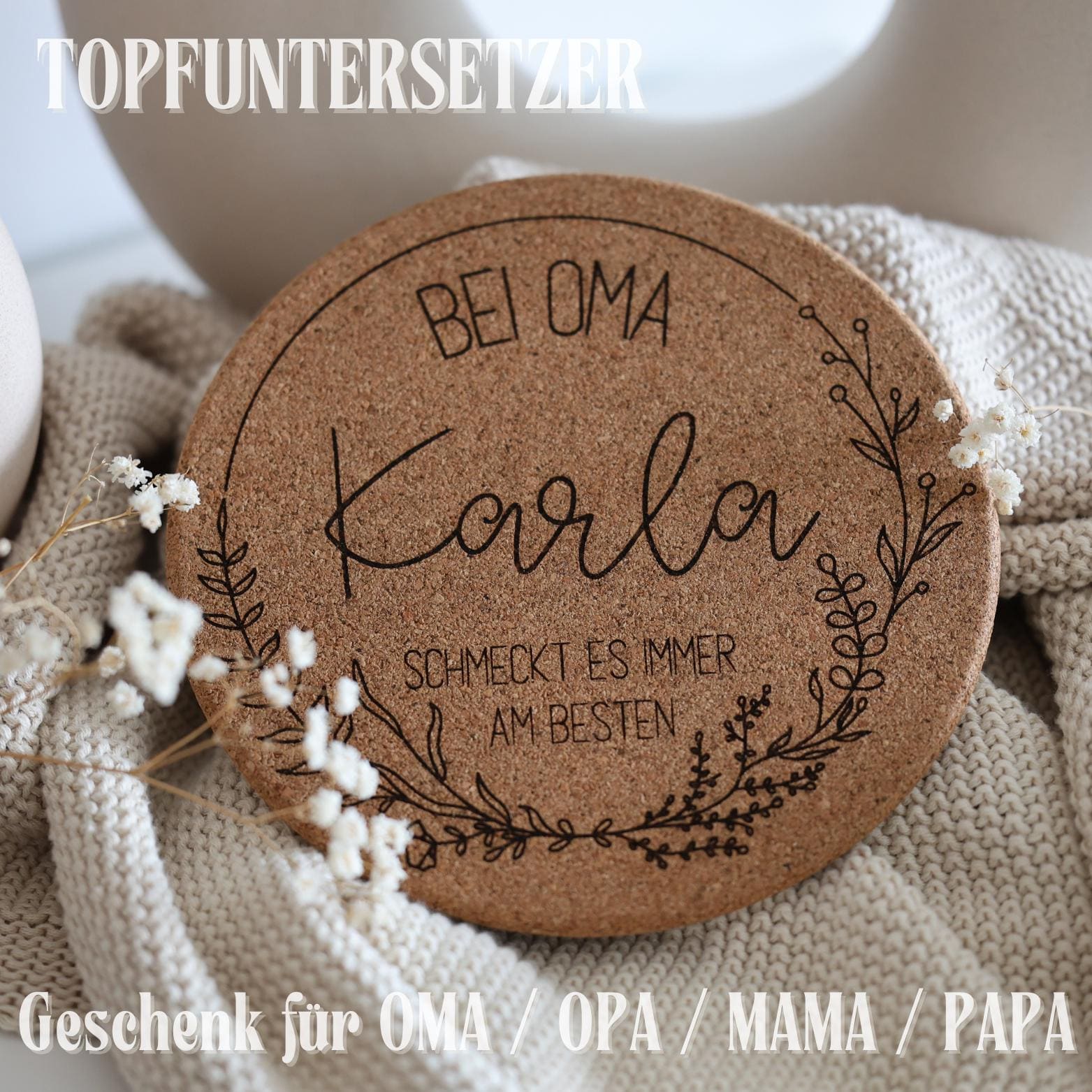 2 Untersetzer Für Heiße Töpfe – Mit „Thankful“ & „Blessed“ Aufdruck, Antik-Bronze, Schützt Oberflächen