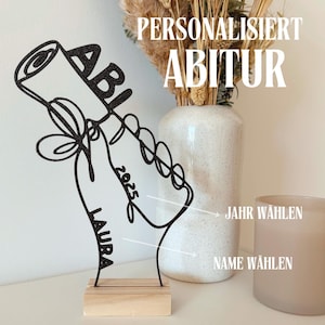 Personalisierter Absolventen-Aufsteller Abitur Abi Geschenk zum Abitur | Abschlussgeschenk Dekoration Absolventen-Idee