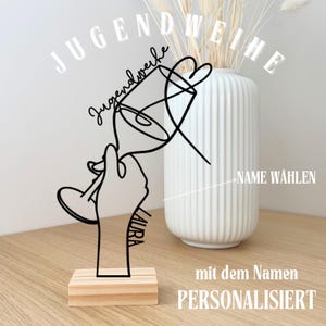 Jugendweihe Konfirmation Kommunion Deko | Personalisierter Aufsteller mit Name | Tischdekoration religiös | Geschenk zur Feier Andenken