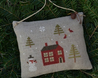 Bolsita de bálsamo / Bordada a mano / Regalo para anfitriona de Navidad
