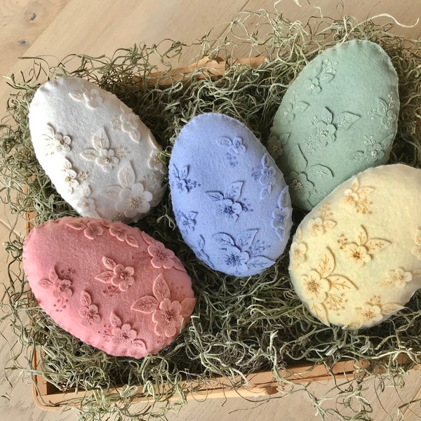 Hand Embroidered Easter Eggs/Easter Egg Bowl Fillers