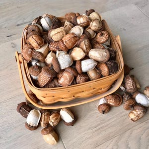 Hand Stitched Fabric Acorns: Fall Thanksgiving Bowl Fillers, Party Favors