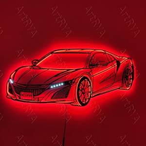 Custom Car Led Sign,Bright Illuminated Team Emblem,Ideal Decor for Game Rooms,Excellnt Gift for Car Enthusiasts