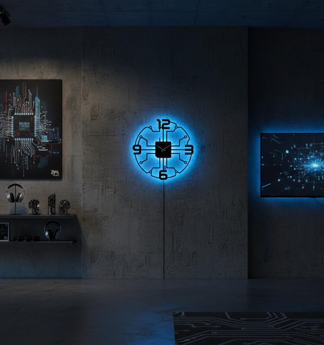 LED Chemistry Metal Wall Clock – Modern STEM Lab Decor - Etsy