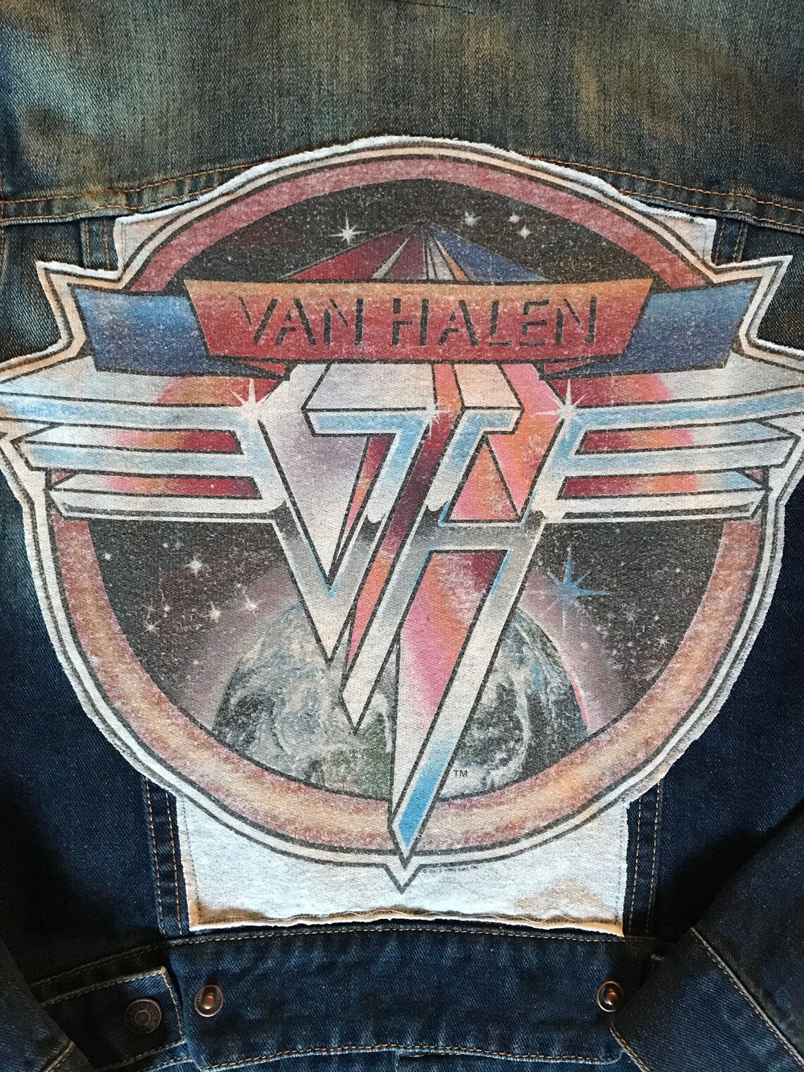 Van Halen Denim Jacket Etsy