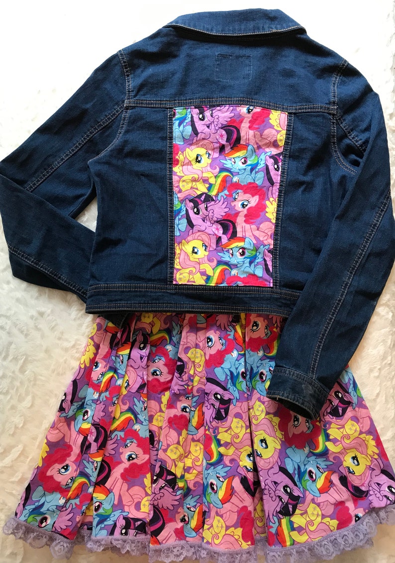 2 piece denim jacket and skirt