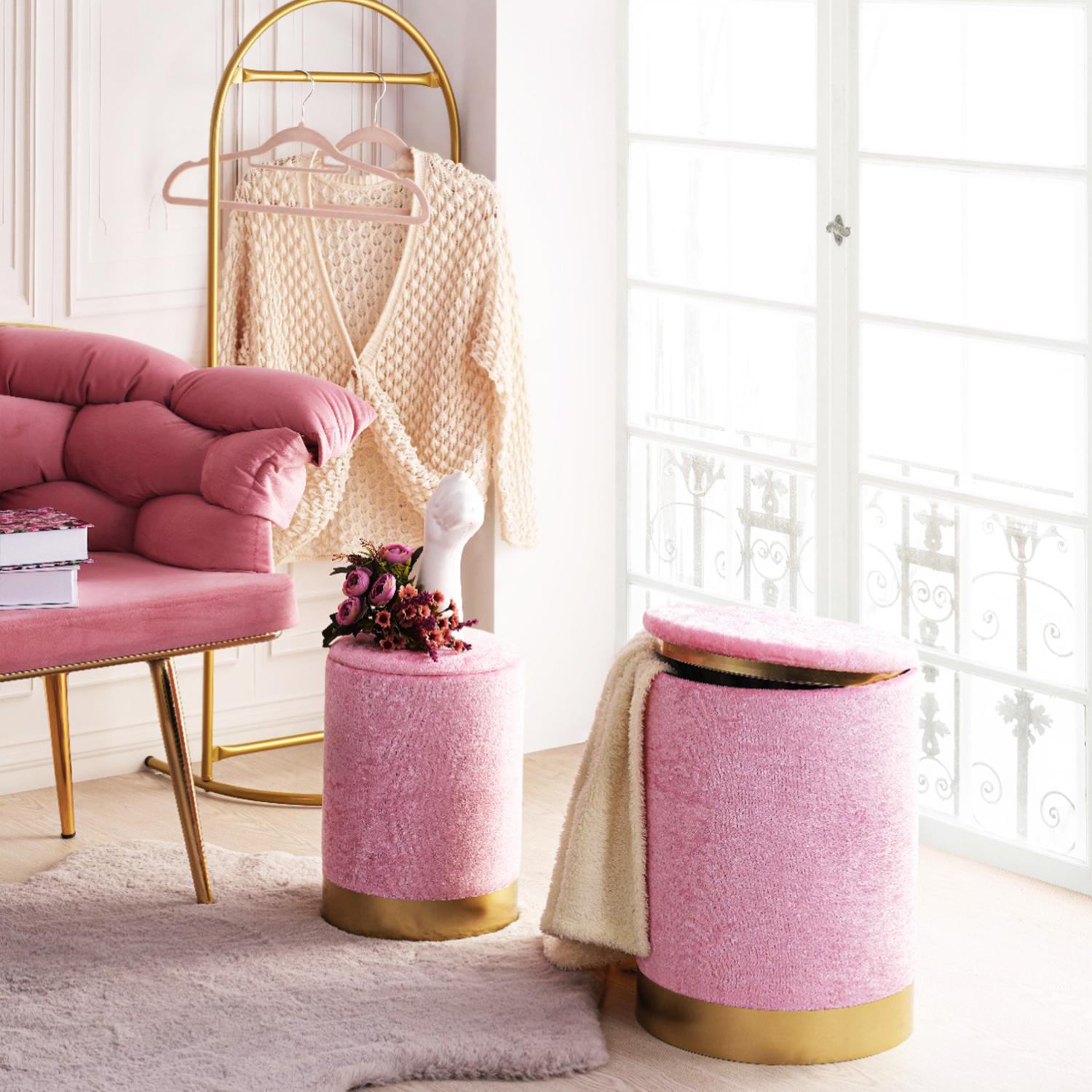 Pink pouf nursery discount