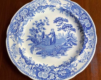 Vintage Spode Blue Room Collection Plate: Girl at the Well