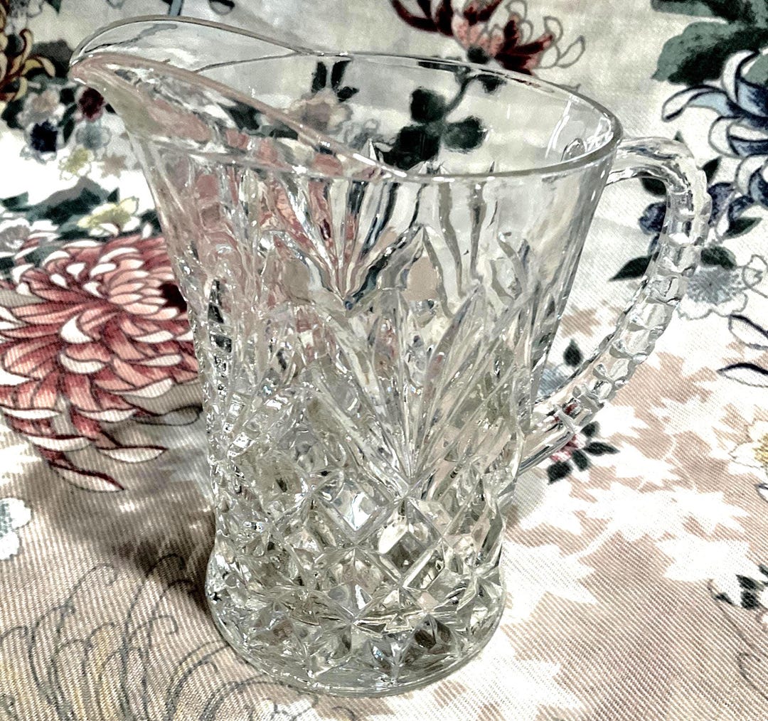 Vintage: Anchor Hocking EAPC Clear Glass Creamer Pitcher, Sparkling ...
