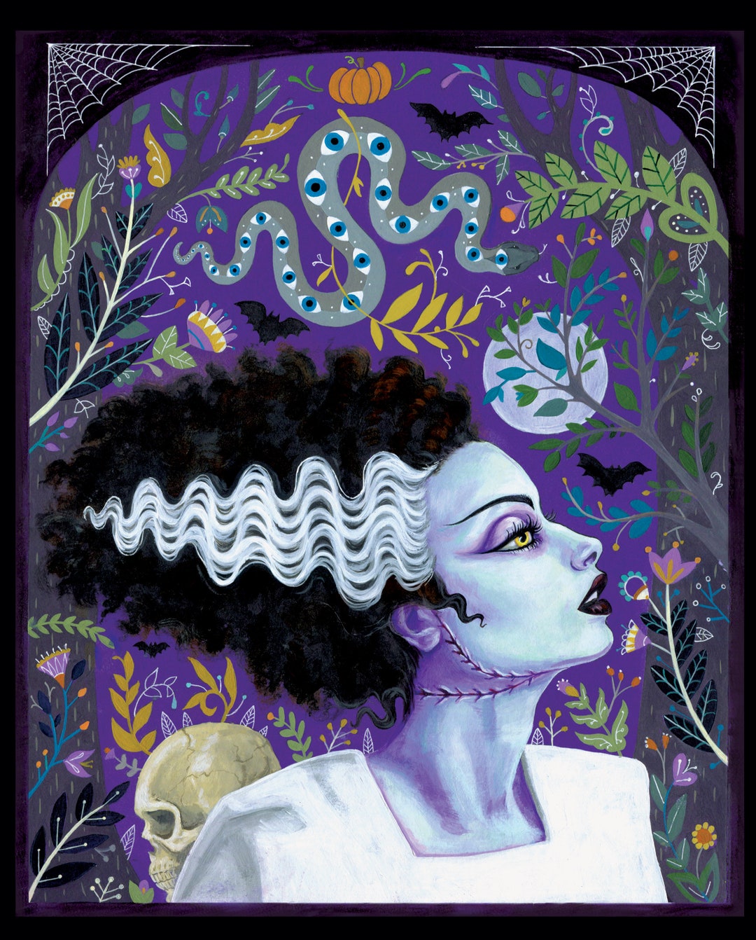 Bride of Frankenstein Wall Art Print Framed or Unframed - Etsy