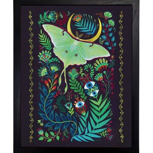 Luna Moth Art Print Framed or Unframed Wall Art Decor - Etsy