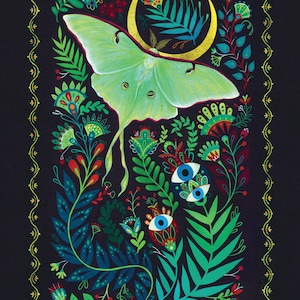 Luna Moth Art Print Framed or Unframed Wall Art Decor - Etsy