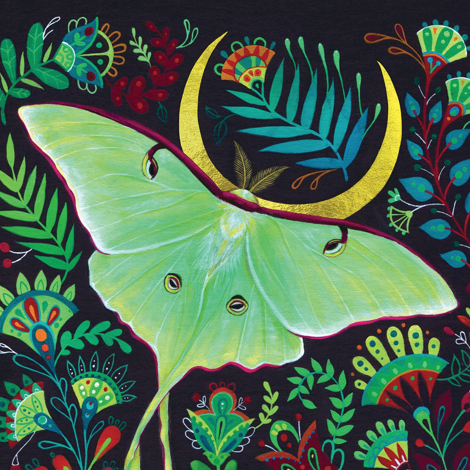 Luna Moth Art Print Framed or Unframed Wall Art Decor - Etsy