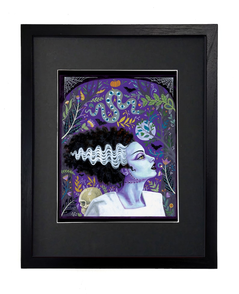 Bride of Frankenstein Wall Art Print Framed or Unframed - Etsy
