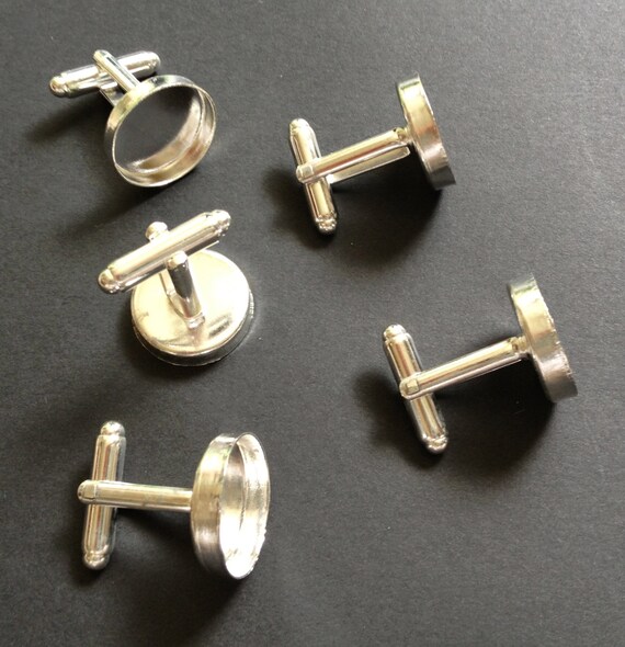 40 Pcs Combo 10 Pairs Silver Plated Brass Round Bezel